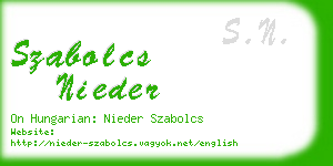 szabolcs nieder business card